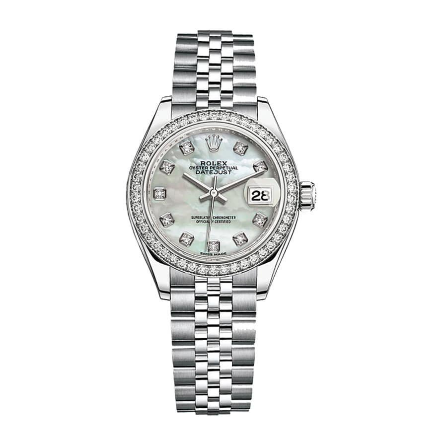 rolex-datejust-28mm-279384rbr-white-gold-automatic-silver-with-diamond-dial